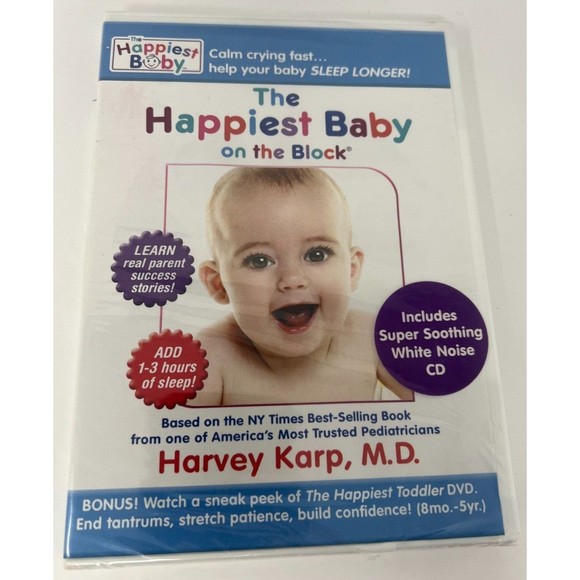 Happiest Baby DVD Harvey Karp MD Includes Soothing Sleep CD Calm Crying - Picture 1 of 3